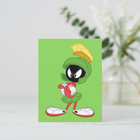 MARVIN THE MARTIAN™ | Überquerte Waffen Postkarte (Stehend Vorderseite)