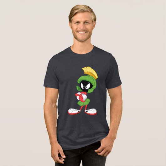 MARVIN THE MARTIAN™ | Überquerte Waffen Tri-Blend Shirt (Vorderseite voll)