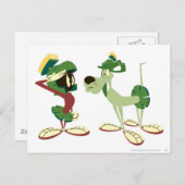 MARVIN THE MARTIAN™ und K-9 Postkarte (Vorne/Hinten)
