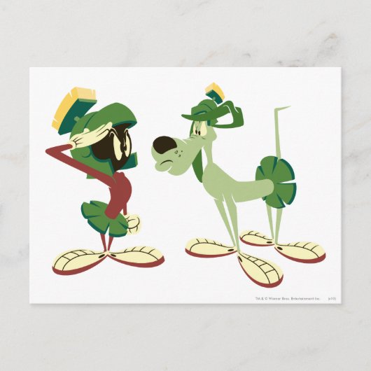 MARVIN THE MARTIAN™ und K-9 Postkarte (Vorderseite)