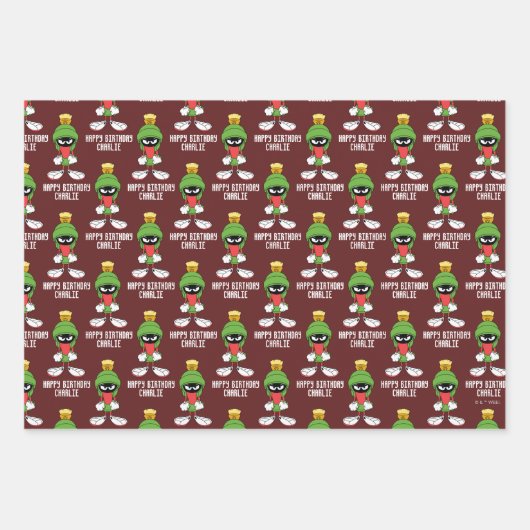 MARVIN THE MARTIAN™ Upset Geschenkpapier Set (Vorderseite)
