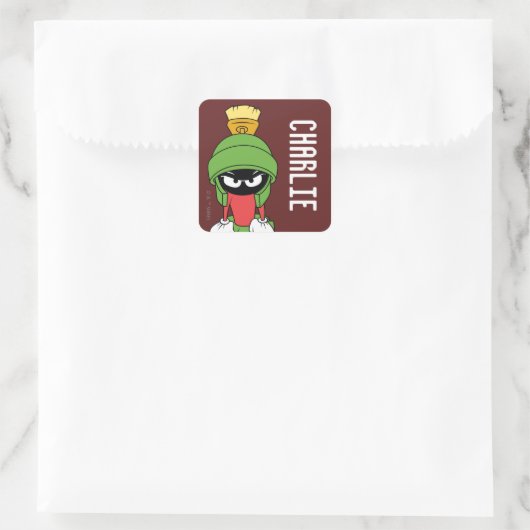 MARVIN THE MARTIAN™ Upset Quadratischer Aufkleber (Tasche)