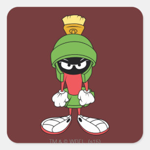 MARVIN THE MARTIAN™ Upstream Quadratischer Aufkleber