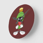 MARVIN THE MARTIAN™ Upstream Runde Wanduhr (Winkel)