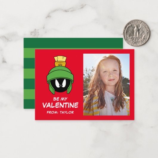 MARVIN THE MARTIAN™ | Valentinstag Mitteilungskarte (Vorderseite/Rückseite Beispiel)