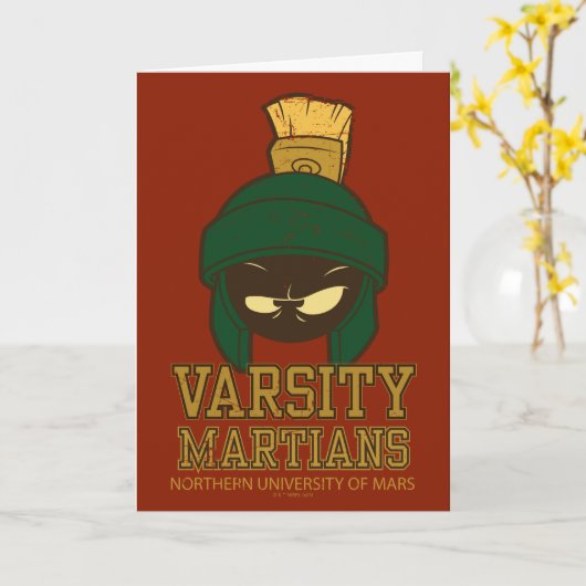 MARVIN THE MARTIAN™ Varsity Collegiate Graphic Karte (Gelbe Blume)