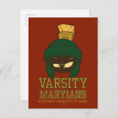 MARVIN THE MARTIAN™ Varsity Collegiate Graphic Postkarte (Vorne/Hinten)