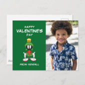MARVIN THE MARTIAN™ verwirrt | Valentinstag Postkarte (Vorne/Hinten)