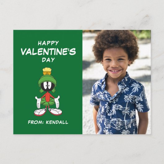 MARVIN THE MARTIAN™ verwirrt | Valentinstag Postkarte (Vorderseite)