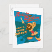 MARVIN THE MARTIAN™ verzögert sich...Verspätungen. Postkarte (Vorne/Hinten)