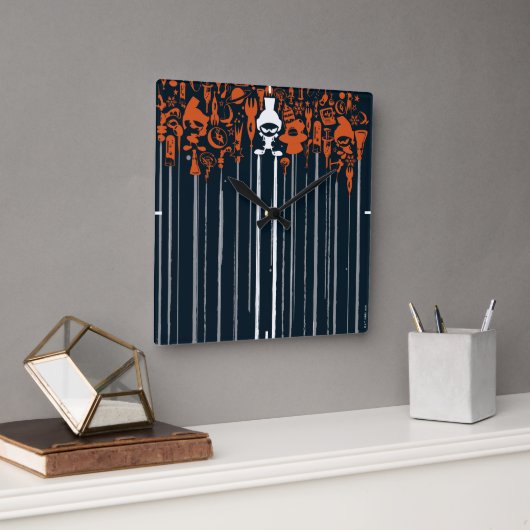 MARVIN THE MARTIAN™ Weapons of Mass Destruruction Quadratische Wanduhr (Büro)