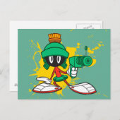 MARVIN THE MARTIAN™ with Laser Postkarte (Vorne/Hinten)