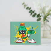 MARVIN THE MARTIAN™ with Laser Postkarte (Stehend Vorderseite)