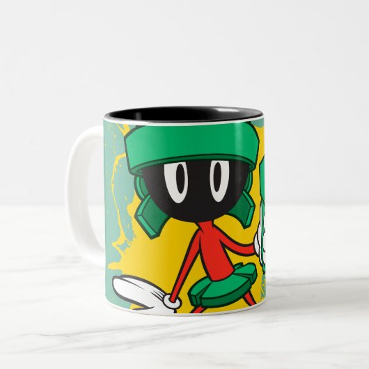 MARVIN THE MARTIAN™ with Laser Zweifarbige Tasse (Vorderseite Links)