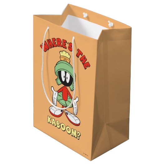MARVIN THE MARTIAN™ Wo ist der Kaboom? Mittlere Geschenktüte (Rückseite Schrägansicht)