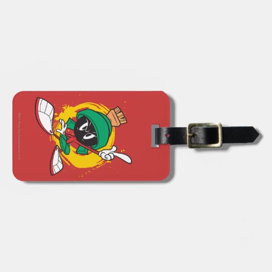 MARVIN THE MARTIAN™ zeigt nach oben Gepäckanhänger (Vorderseite horizontal)