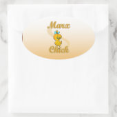 Marx Chick Ovaler Aufkleber (Tasche)