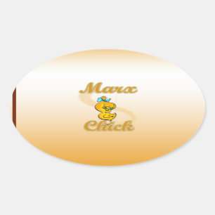 Marx Chick Ovaler Aufkleber