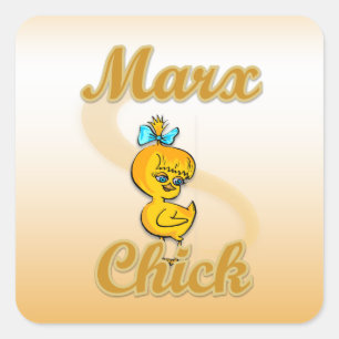Marx Chick Quadratischer Aufkleber