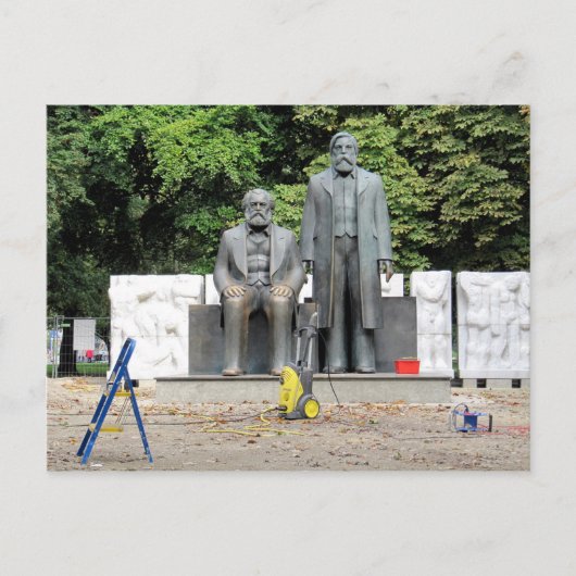 Marx-Engels Denkmal Berlin Postkarte (Vorderseite)