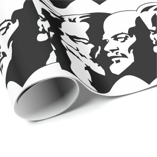 Marx, Engels et Lénin Geschenkpapier (Rolleneckpunkt)