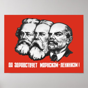 Marx - Engels - Lenin - sowjetische Propaganda Poster