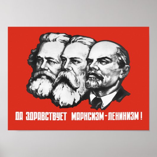 Marx - Engels - Lenin - sowjetische Propaganda Poster (Vorne)