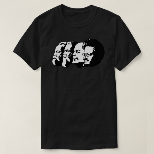 Marx, Engels, Lenin, Trotzkysticker T-Shirt (Design vorne)