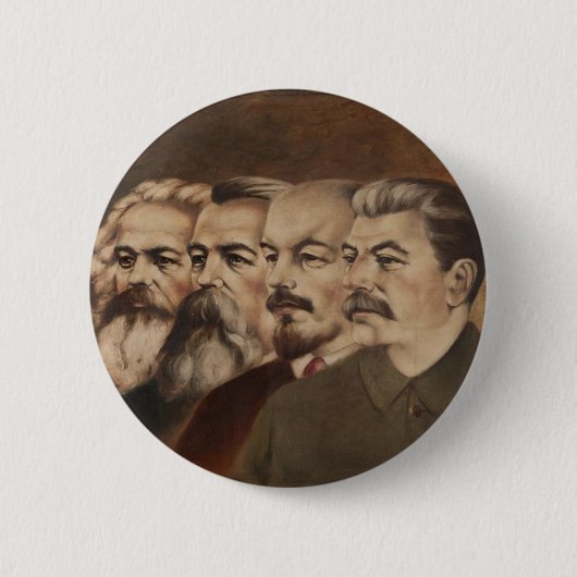 Marx, Engels, Lenin und Stalin Button (Vorderseite)