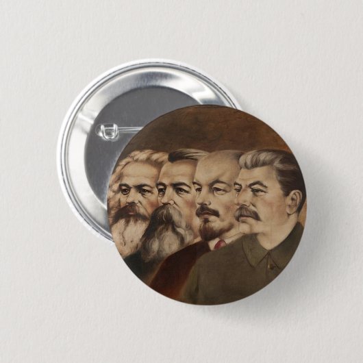 Marx, Engels, Lenin und Stalin Button (Vorne & Hinten)