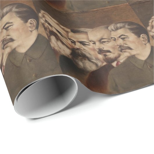 Marx, Engels, Lenin und Stalin Geschenkpapier (Rolleneckpunkt)