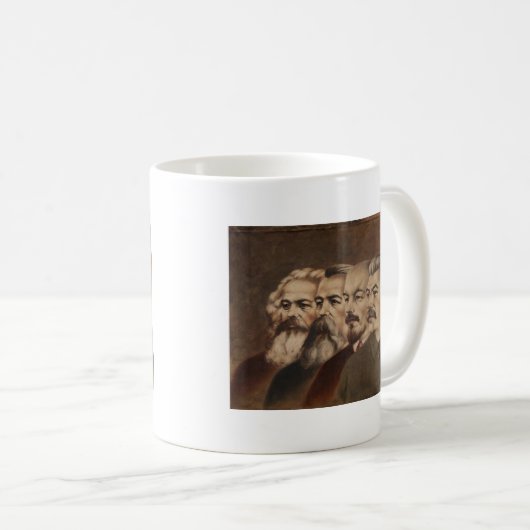 Marx, Engels, Lenin und Stalin Kaffeetasse (VorderseiteRechts)
