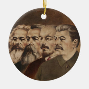 Marx, Engels, Lenin und Stalin Keramikornament