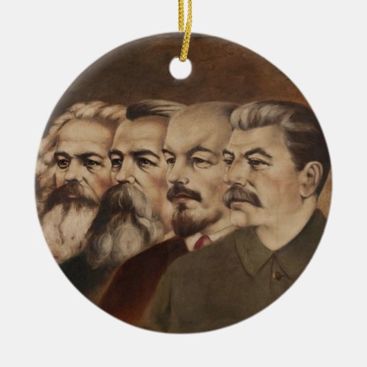 Marx, Engels, Lenin und Stalin Keramikornament (Vorne)