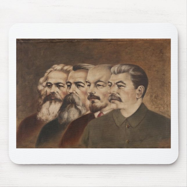 Marx, Engels, Lenin und Stalin Mousepad (Vorne)