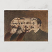 Marx, Engels, Lenin und Stalin Postkarte (Vorderseite)