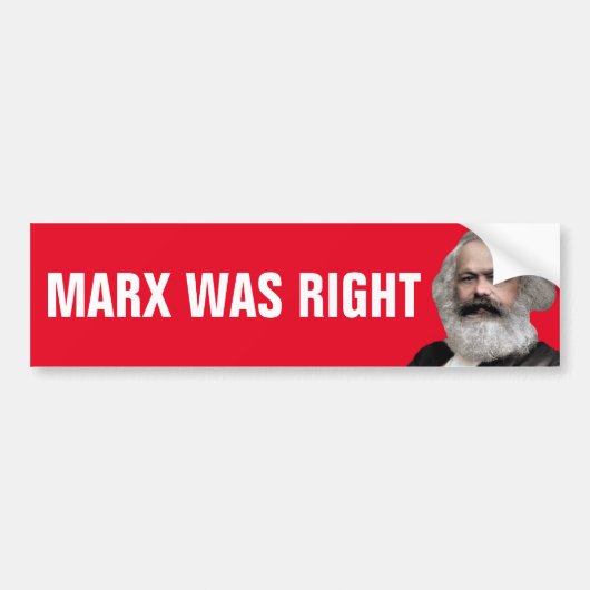 Marx hatte recht autoaufkleber (Vorne)