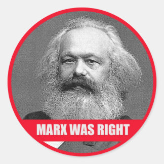 Marx hatte recht runder aufkleber