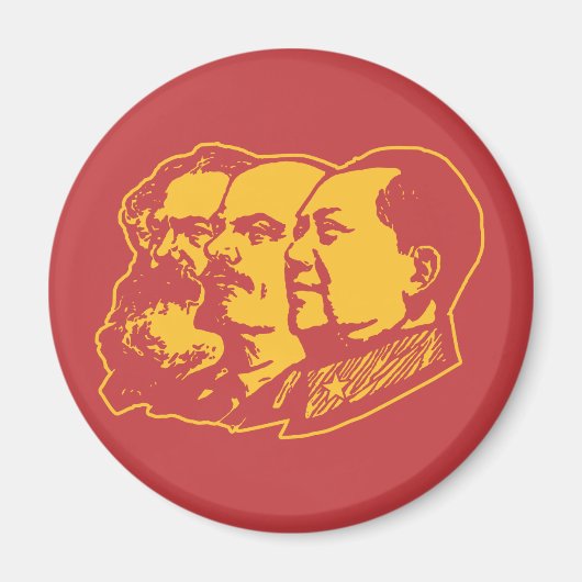 Marx Lenin Mao Portrait Magnet (Vorne)