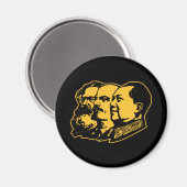 Marx Lenin Mao Portrait Magnet (Vorderseite/Rückseite)