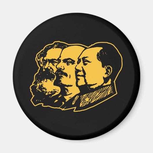 Marx Lenin Mao Portrait Magnet (Vorne)