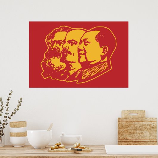 Marx Lenin Mao Portrait Poster (Küche)