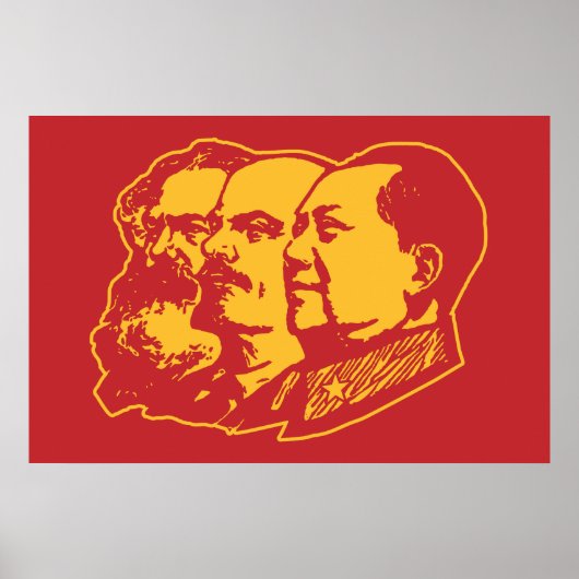 Marx Lenin Mao Portrait Poster (Vorne)