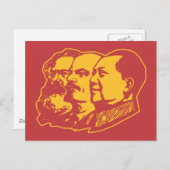 Marx Lenin Mao Portrait Postkarte (Vorne/Hinten)