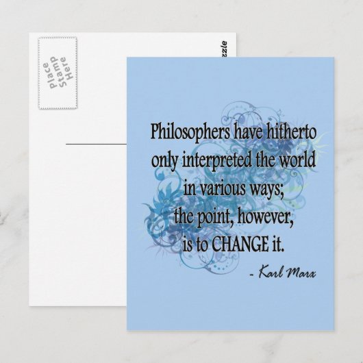 Marx Postkarte (Vorne/Hinten)