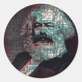 Marx Runder Aufkleber (Vorderseite)