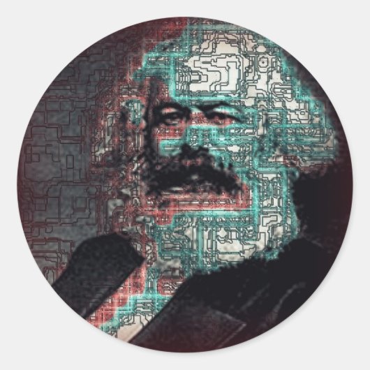 Marx Runder Aufkleber (Vorderseite)