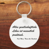 Marx Thesen Feuerbach Schlüsselanhänger (Vorderseite)