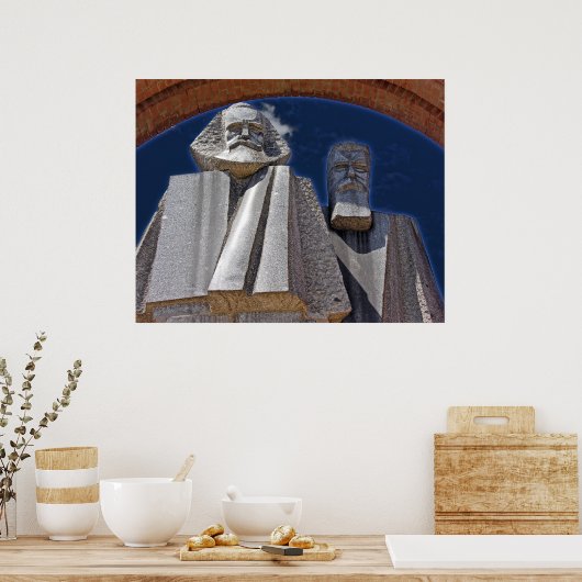 Marx und Engels Poster (Küche)