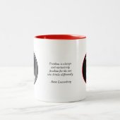 Marxist-Tasse Rosa Luxemburg Zweifarbige Tasse (Mittel)